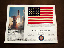 JACK LOUSMA GORDON FULLERTON STS-3 COLUMBIA NASA SPACE SHUTTLE SPACE FLOWN FLAG picture