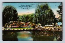 Kingston NY-New York, Garden, Governor Clinton Hotel, Vintage c1950 Postcard picture
