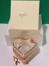 LENOX GIFT OF HOPE TREASURE BOX with a Cancer Awareness GOLD CHARM -- NEW n BOX picture