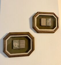 Vintage Octagon shadow box frame of Shakespeare book a pair picture