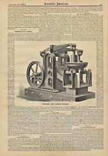 1882 Gold Quartz Stamper Dunham Old Engraving Illustrated Article Scientific Am picture
