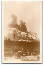 c1910's Mt. Lassen Volcano Eruption Loomis Red Bluff CA RPPC Photo Postcard picture