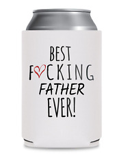 Best Fcking Dad Ever Koozie Coozie Fathers Gift Beer Drink Insulator Funny Gift picture