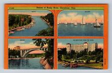 Cleveland OH-Ohio, Scenes At Rocky River, Antique, Vintage Souvenir Postcard picture