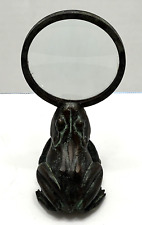 Maitland Smith Bronze Frog Magnifying Glass Figural Magnifier picture