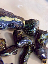 Turquoise from Lander Co. Nv Yellow & Black Tumbled & Rough 188g Damele picture