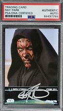 2009 Ray Park Autograph Star Wars Fan Days Darth Maul Card Signed Pix PSA Auto picture