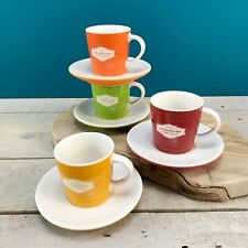 STARBUCKS 2005 Demitasse Cup & Saucer Set Of 4 RARE Moroccan Pattern Colorful picture