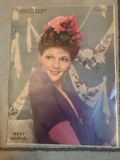 MARY MARTIN original color portrait SUNDAY NEWS 4/18/43 Old Hollywood 10.5 X 14 picture