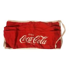 Vintage Coca Cola Canvas Apron Waitress/Waiter/Vendor Red and White 4 Pockets picture