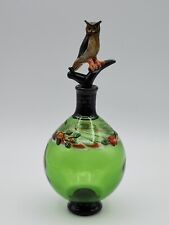 Great Horned Owl Perfume Bottle Handblown Torchworks Glass Studio Chris Pantos picture