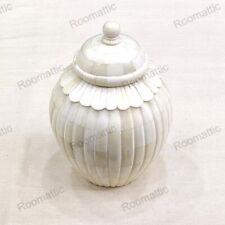 Roomattic Decorative Collections Round Hand Carved Jars Hand Carving Pots picture