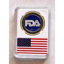 FDA US Food & Drug Administration Challenge Coin with American Flag Case picture