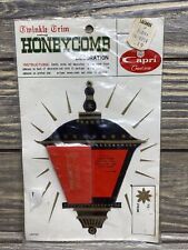 Vintage Capri Creations Twinkle Trim Honeycomb Red Black Latern 5.5