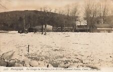 LP60  #5357   Pleasant Valley CT Ice Gorge  Farmington River RPPC 1908 Postcard picture
