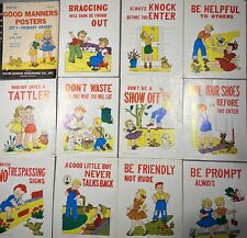 1957 Good Manners Booklet & 11 Posters Vintage Hayes School Publishing Co. picture