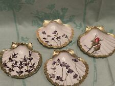 Gorgeous Set of 4 Scalloped Seashell Trinket Dishes picture