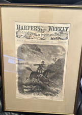 DEC 12, 1863  HARPERS WEEKLY Framed Matted Behind Glass Civil War READ BELOW picture
