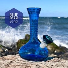 Vintage Upcycled Cobalt Glass Vase Bong picture