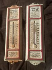 Farmers Co Op Co Vintage Thermometers picture