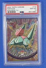 2000 Topps Chrome Porygon Pokémon T.V. card #137 📺 PSA 10 Gem Mint picture