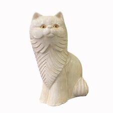 Distressed Off White Color Glaze Ceramic Cat Deco Figure ws2166 picture