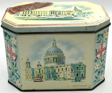Huntley & Palmers Assorted Biscuits Tin Hinged Lid Box Liverpool London England picture