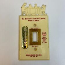 VINTAGE Shell Oil Advertising Thermometer Light Switch Cover - Religious Item picture