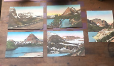 Lot of 5 Beautiful Vintage Tinted Print/Postcards of U.S. National Parks (6x8in) picture