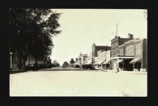 Garner Iowa IA 1937 RPPC Main St North, THEATER, Bills Place, Hardware, Drug, ++ picture
