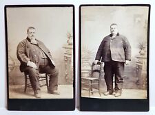 Obese fat man, circus freak, Ligionier, Indiana; history, cabinet card photos #2 picture
