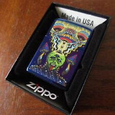 NEW RARE DISCONTINUED Zippo Psychedelic Alien Space UFO Windproof Pocket Lighter picture