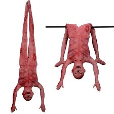 Halloween Corpse Props Bloody Dead Body, 4.6ft Latex Skinned Full Hanging Bod... picture