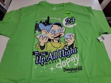 Disneyland 24 Hour Up All Night w/Dopey of The Seven Dwarfs T-shirt Size XL picture