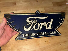 Henry Ford Plaque Sign Patina Hotrod Mustang F150 Auto Truck Cast Iron 14+INCH picture
