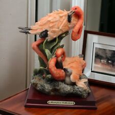 Montefiori Collection Pink Flamingo Family Statue Figurine Sculpture  picture