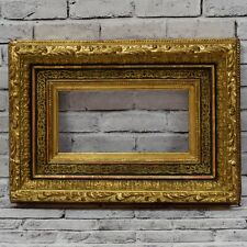 Ca. 1850 wooden frame partly original gliding dimensions 14.5 x 7.5 in inside picture