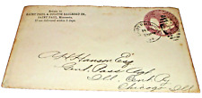 1894 ST. PAUL & DULUTH RAILROAD USED COMPANY ENVELOPE TO ILLINOIS CENTRAL picture