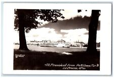 c1940's SS President From Pettibone Park Ship La Crosse WI RPPC Photo Postcard picture