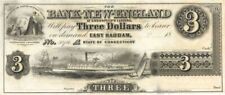 Bank of New England $3 - Obsolete Notes - Paper Money - US - Obsolete picture