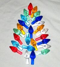 25 Med/Large Ceramic Christmas Tree Twist Flame Lights Bulbs Peg  picture