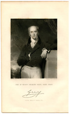 CHARLES GREY, 2ND EARL GREY, British Prime Minister, 1832 Steel Engraving 9642 picture