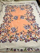 Beautiful Vintage Floral Tablecloth 60x72 picture