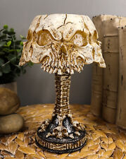 Ebros Day Of The Dead Ossuary Skull Faces Mini Multi Colored LED Table Lamp 7
