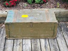 Army Foot Locker Camp Forrest TN Strongheart Tomahawk WI Vtg Wood Storage Trunk picture