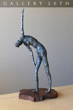 POWERFUL MCM ORIG. ABSTRACT FEMALE SCULPTURE METAL STATUE 50'S 60'S VTG WOMAN picture