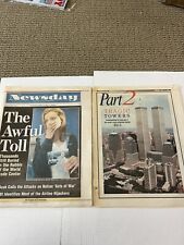 NEWSDAY LONG ISLAND NEWSPAPERS SEPTEMBER 13, 2001 TWIN TOWERS EXCELLENT CONDITIO picture