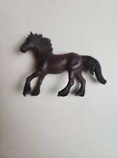 2005 Retired Schleich Friesian Mare Black & Brown Hairy Horse Figure Germany picture