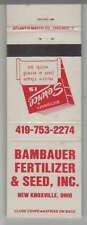 Matchbook Cover - Farm -  Bambauer Fertilizer & Seed New Knoxville, OH picture