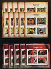 15x Birds / Parrots - Paper without Glue - Not stamps - D117 picture